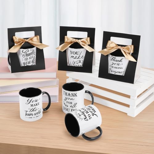 12 Set Employee Appreciation Gift 12 oz Thank You Mug and Mug Box (12 Count)