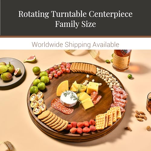 Acacia Wood Rotating Cheese Board