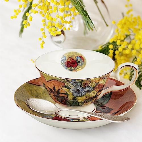 Floral Tea Cups Saucers Set of 2 (2 Count)