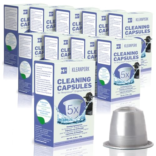 50 Cleaning Pods Compatible with Nespresso Original Machines I Cleaning Kit for Better Tasting Coffee I Coffee Machine Cleaner I Easy and Safe to Use (50 Count)