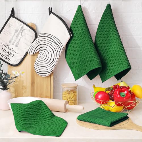 100% Cotton Waffle Weave Kitchen Dish Cloths 6 (6 Count)