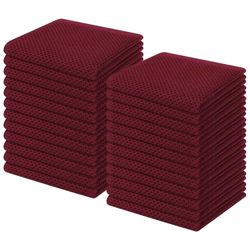 100% Cotton Waffle Weave Kitchen Dish Cloths 24 (24 Count)