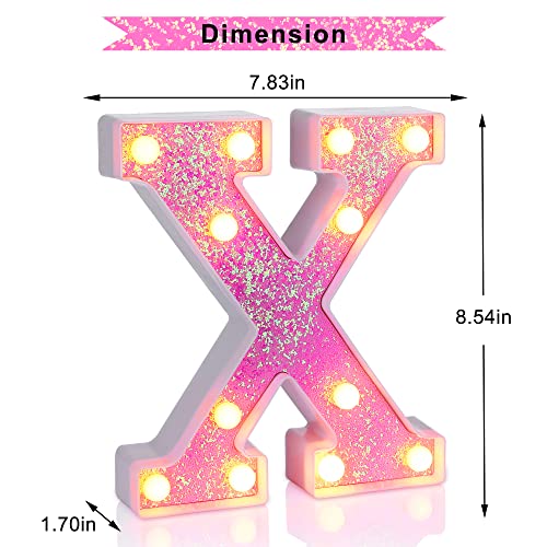 Pink Light up Letters (4.2329 Ounce)