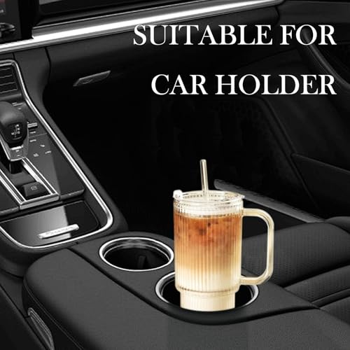 18oz Iced Coffee Cups with Lids and Straws