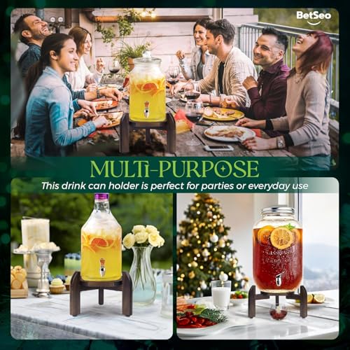 2 Pack Drink Dispenser Stand Adjustable Width from 8" to 11.2" Wide (2 Count)