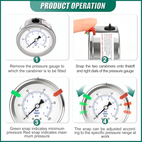 0 100PSI Stainless Steel Liquid Filled Pressure Gauge