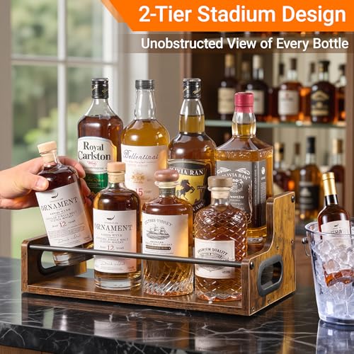 2 Tier Liquor Bottle Display Shelf