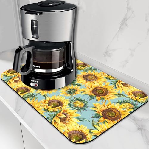 Dish Drying Mat for Kitchen Counter Absorbent Dish Coffee Mat 16"X24"