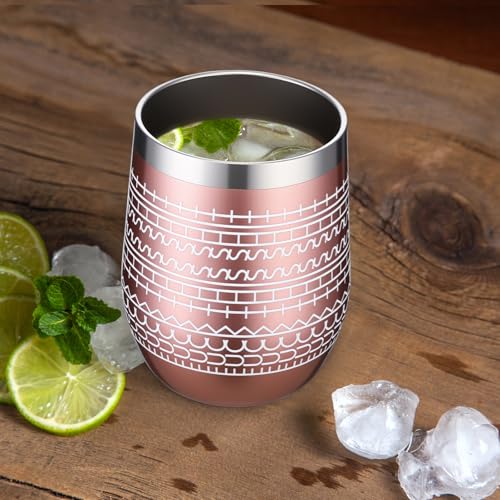 8 Pcs 12 oz Funny Message Coffee Mug Birthday White Elephant Gifts Stainless Steel Insulated Tumblers Wine Cup Gag Gift for for Employee Appreciation Coworkers Friends Father (8 Count)