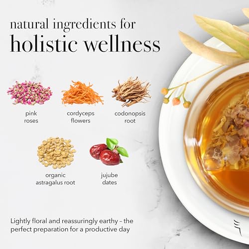 qìsane Cordyceps Tea Bags with Dried Rose Buds