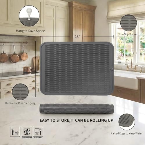 Silicone Dish Drying Mat for Multiple Usage