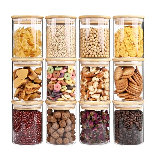 17oz Glass Food Storage Jars (12 Count)