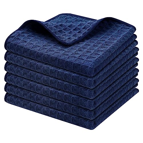 Microfiber Waffle Weave Kitchen Dish Cloths (6 Count)