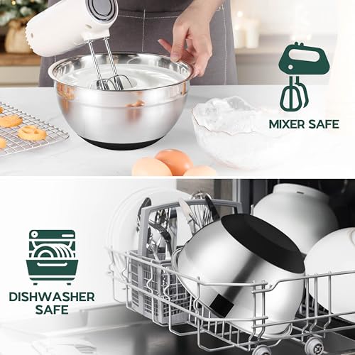 Mixing Bowls with Lids Set of 6 for Kitchen (9 Count)