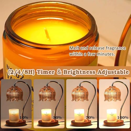 Flower Candle Warmer Lamp with Timer (2 Count)