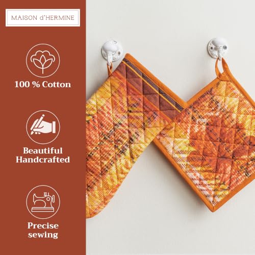 100% Cotton Oven Mitt & Pot Holder Set (2 Count)