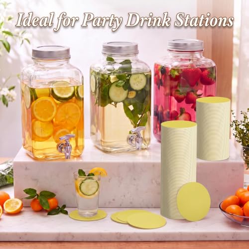 200 Pcs Round Cardboard Coasters Bulk (200 Count)