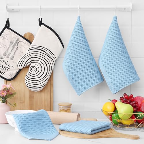 100% Cotton Waffle Weave Kitchen Dish Cloths 8 (8 Count)