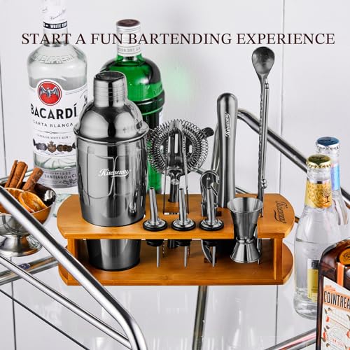 Cocktail Shaker Set Bartender Kit with Stand (15 Count)