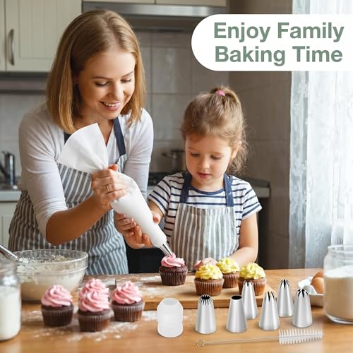 USHYMJT Piping Bags and Tips Set (11 Count)
