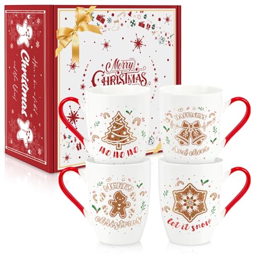 Christmas Coffee Mug Set of 4 (4 Count)