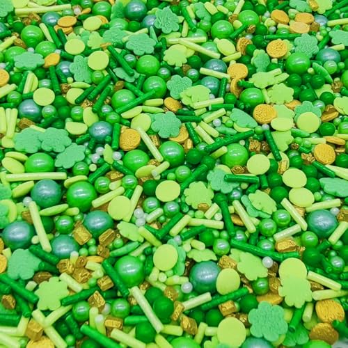St. Patricks Day Sprinkles Green Series Cake Decorations Topper Edible Themed Sprinkles For Cake Decorations