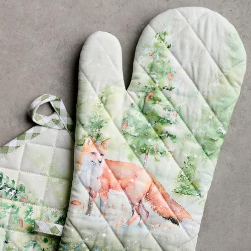 100% Cotton Oven Mitt & Pot Holder Set (2 Count)