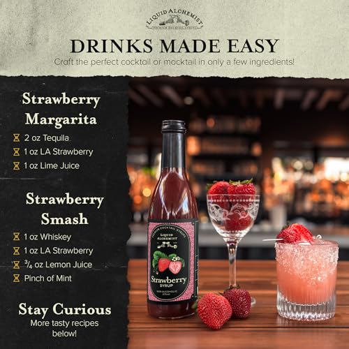 Strawberry Syrup for Cocktails (12.7 Fl Oz)