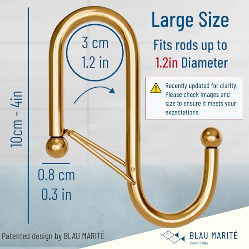 6 Pack Metal S Hooks for Hanging (6 Count)