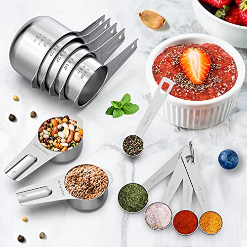 21 Pcs Stainless Steel Measuring Cups and Spoons Set