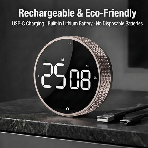 Rechargeable Magnetic Kitchen Timer