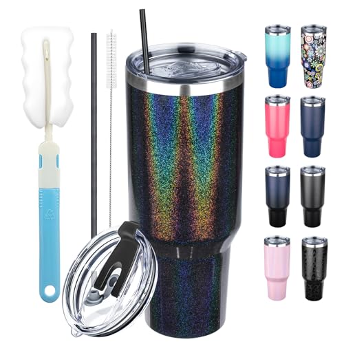 40 oz Tumbler with Lids and Straws