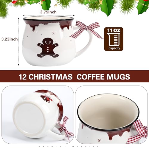 6 Set Christmas Coffee Mug Ceramic 12oz Hot Cocoa Cup (6 Count)