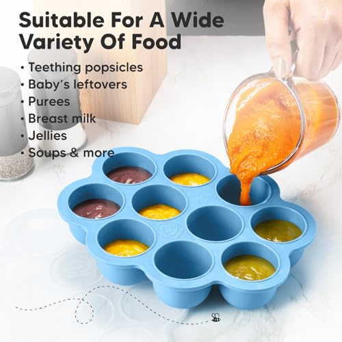 Silicone Food Freezer Trays with Lid