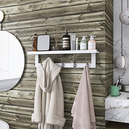 Coat Hooks with Shelf Wall