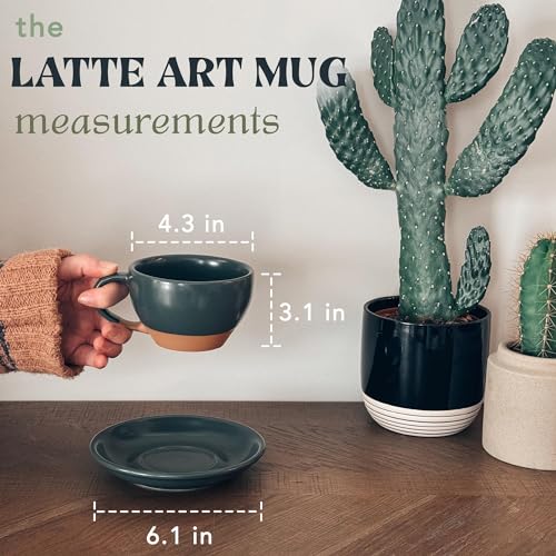 Mora Ceramic Latte Art Mug With Saucer