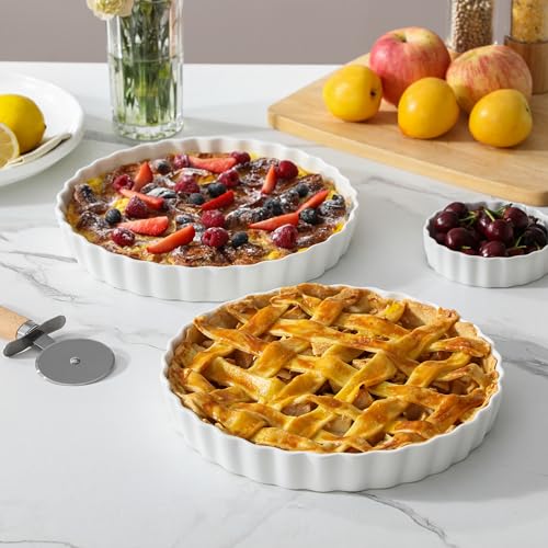 Porcelain Pie Pan Quiche Baking Dish (2 Count)