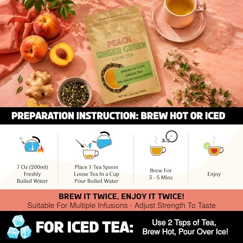 Peach Ginger Green Tea (3.53 Ounce)