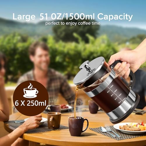 French Press Coffee Maker 51oz