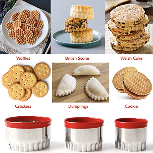3Pcs Large Biscuit Cutter 3"