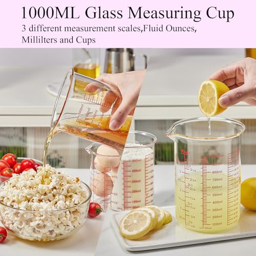 High Borosilicate Glass Measuring Cup Set