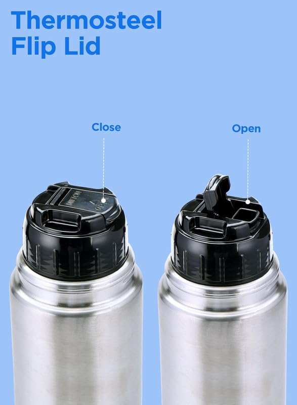 Flask 34 oz Insulated Water Bottle with Cover (2 Count)