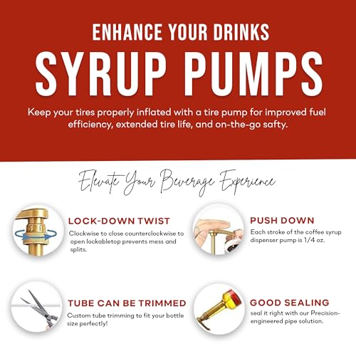 Syrup Pump Dispenser + Torani® Sugar Free Pumpkin Pie Syrup (25.4 Fl Oz)