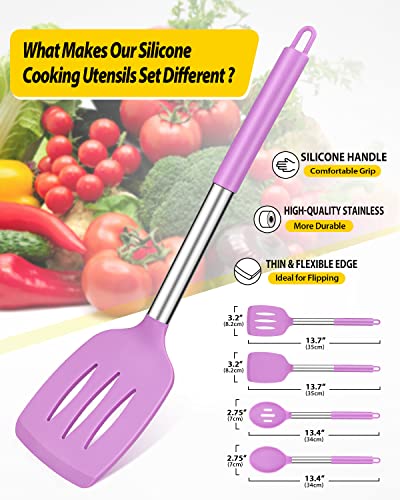 Pack of 4 Silicone Cooking Utensils Set (4 Count)