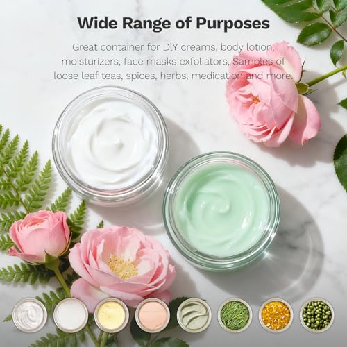 2 OZ Glass Jars with Black Lids (70 Count)