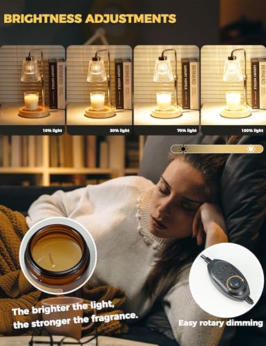 Modern Candle Warmer Lamp with 24h Cycle Timer