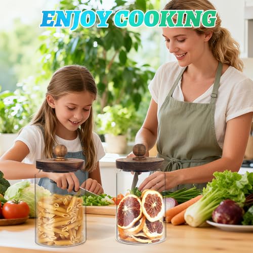 Glass Spice Jar Coffee Sugar Container Airtight Glass Jar Food Storage Canisters Bottle for Kitchen Seasoning Tea Herb Overnight Oats Bar Parfait Snacks