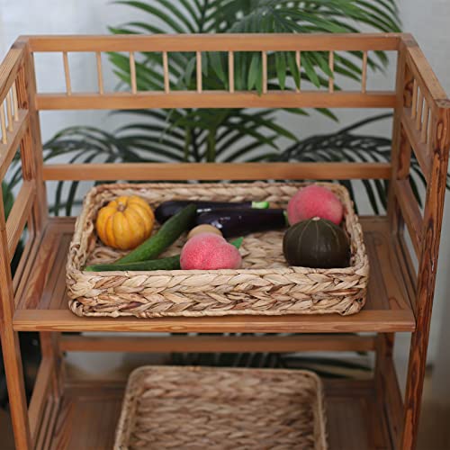 Water Hyacinth Woven Serving Tray Rectangular Hand