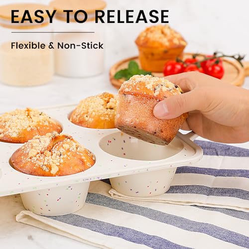 Jumbo Muffin Pan with Metal Reinforced Frame (2 Count)