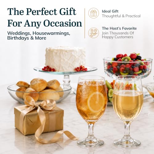 Classic Glass Goblets Set of 12 (12 Count)